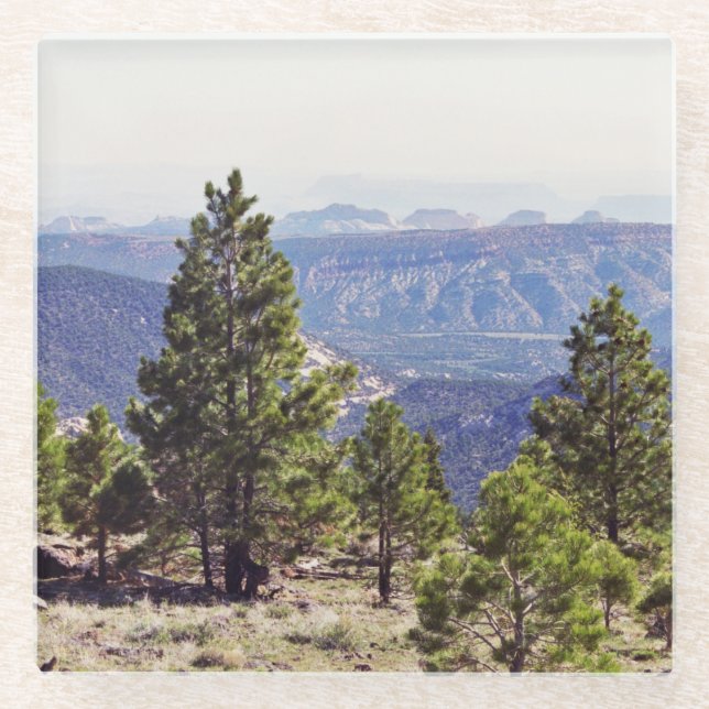 Grand Canyon North Ridge Mouse Pad Glass Coaster (Front)