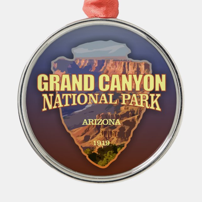 Grand Canyon NP (arrowhead) Metal Ornament (Front)