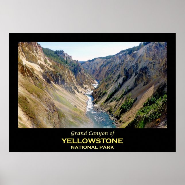 Grand Canyon of Yellowstone National Park Poster (Front)