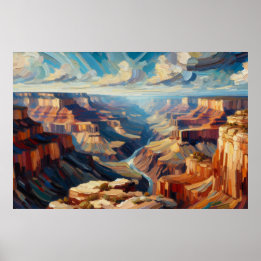 Grand Canyon Oil Painting Poster