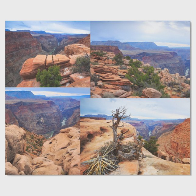 Grand Canyon Photo Collage Wrapping Paper (Flat)