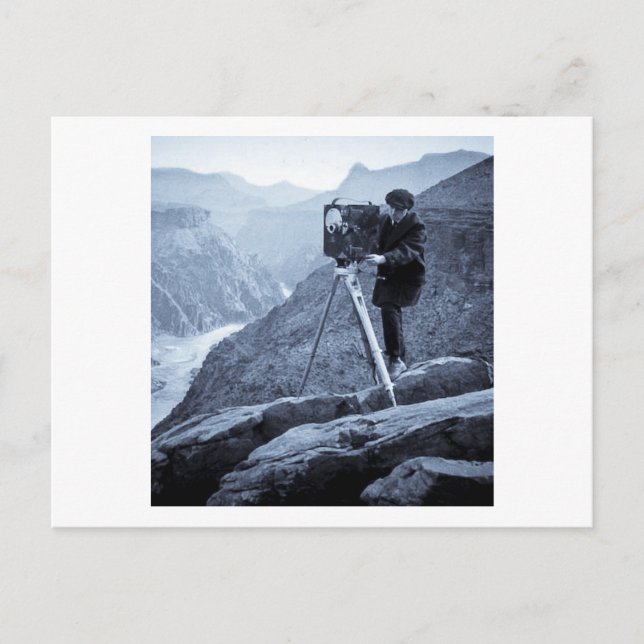 Grand Canyon Photographer Large Movie Camera Postcard (Front)