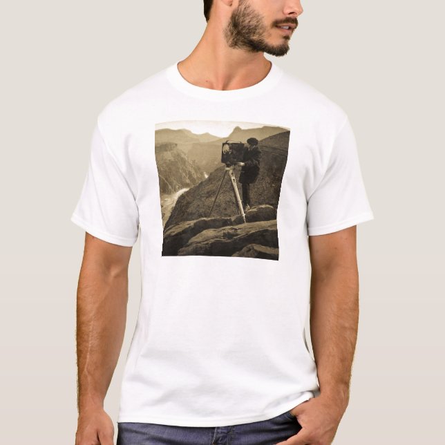 Grand Canyon Photographer Large Movie Camera T-Shirt (Front)