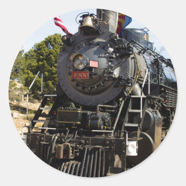 Grand Canyon Railway steam engine 4960 Classic Round Sticker (Front)