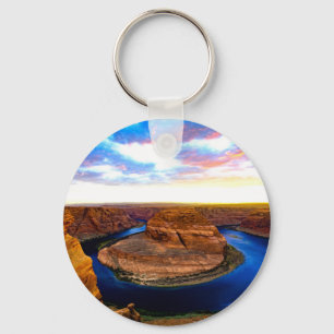 Grand Canyon Red Rocks and Blue Water Beautiful Keychain