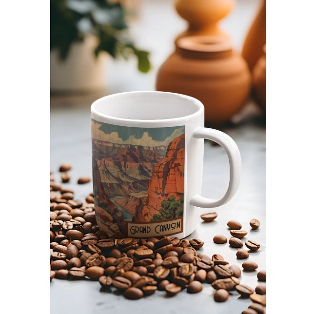Grand Canyon Retro Travel Design Coffee Mug (Creator Uploaded)