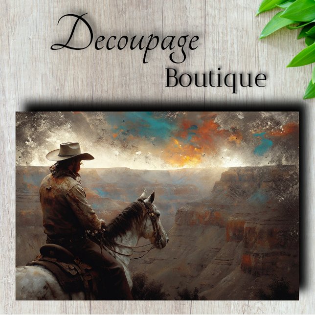 Grand Canyon Rider Decoupage Tissue Paper (Grand Canyon Rider Decoupage Tissue Paper)