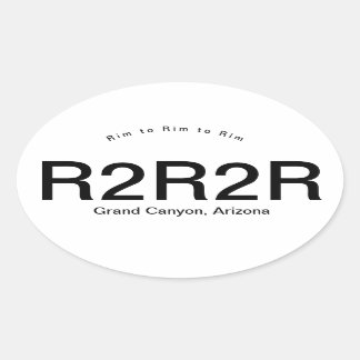 Grand Canyon Rim to Rim to Rim Oval Sticker