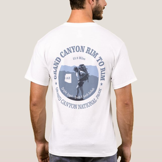 Grand Canyon Rim to Rim Trail (BG) T-Shirt (Back)