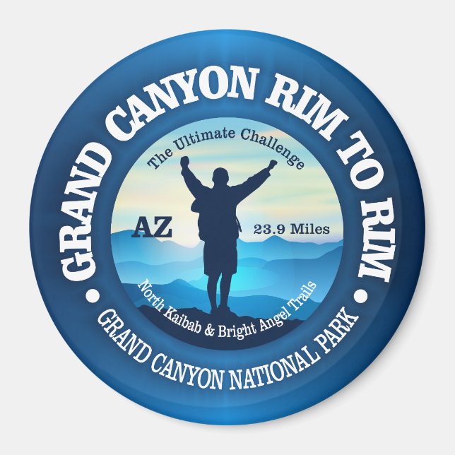 Grand Canyon Rim to Rim (V) Magnet (Front)