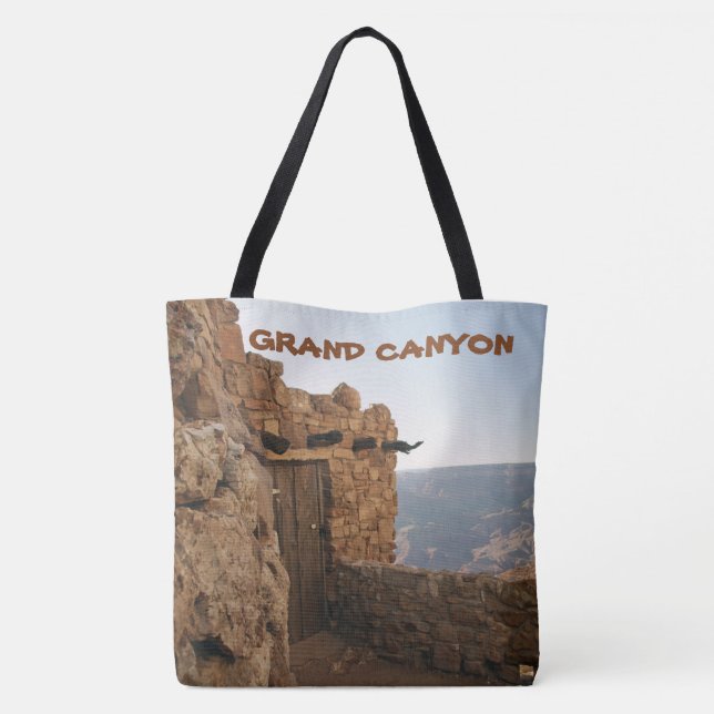 Grand Canyon Room W View Shoulder Tote Bag (Back)