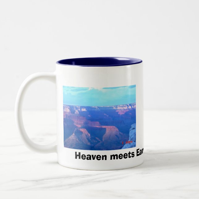 Grand Canyon South Rim, South Rim, Heaven meets... Two-Tone Coffee Mug (Left)