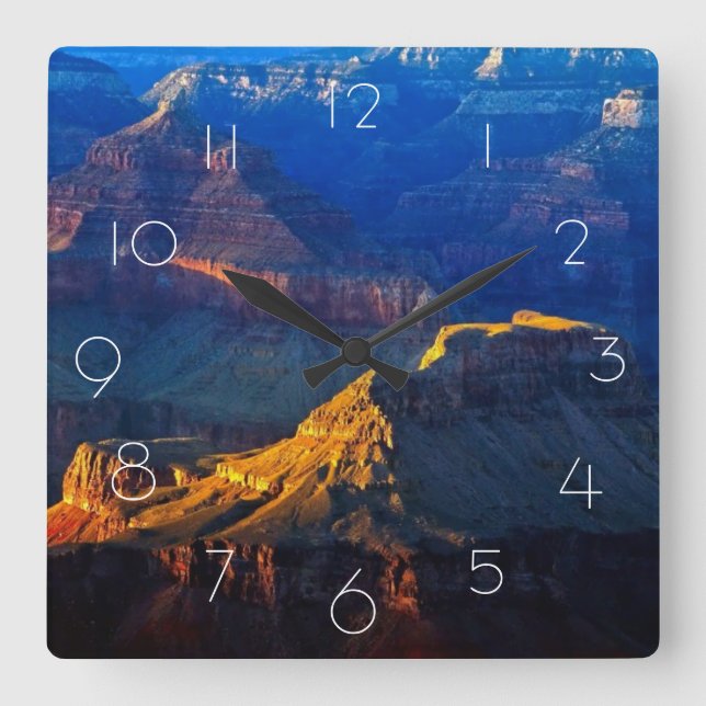 Grand Canyon South Rim Square Wall Clock (Front)