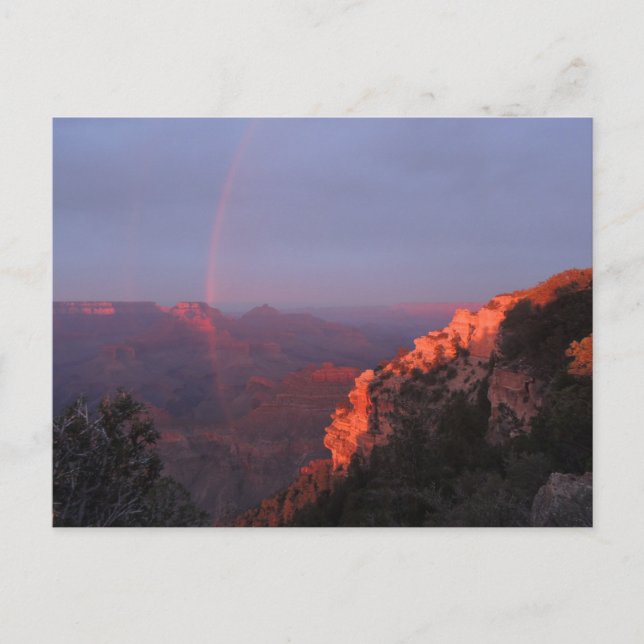 Grand Canyon Sunset Rainbow Postcard (Front)