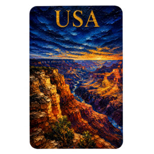 Grand Canyon Sunset Souvenier Magnet