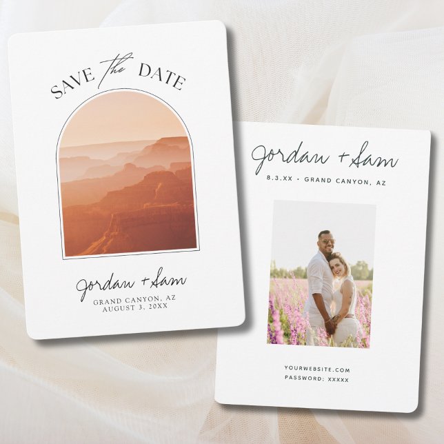 Grand Canyon Sunset Wedding Save the Date Invitation (Grand Canyon Save the Date National Park Wedding Idea
)