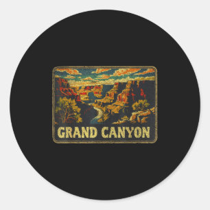 Grand Canyon - Us National Park Vintage Men Women Classic Round Sticker