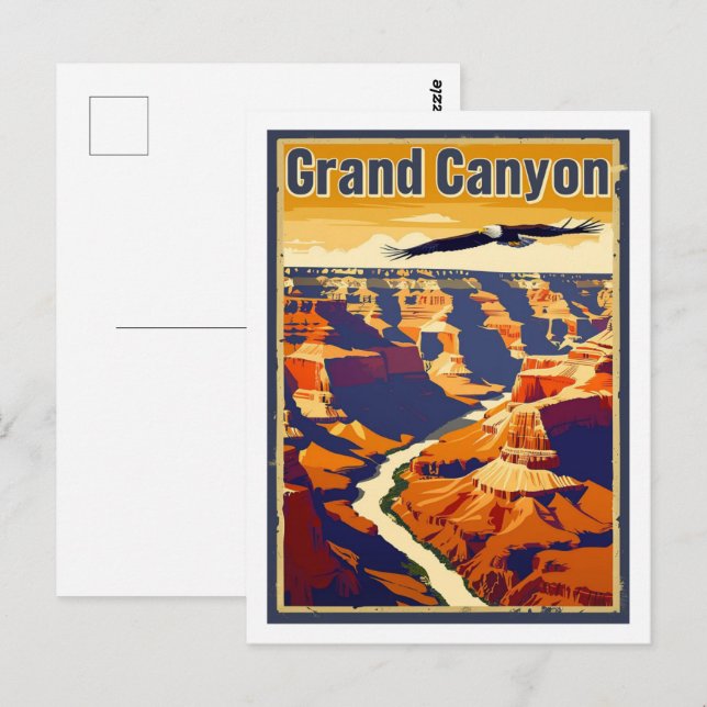Grand Canyon USA Vintage Famous Travel Place  Postcard (Front/Back)