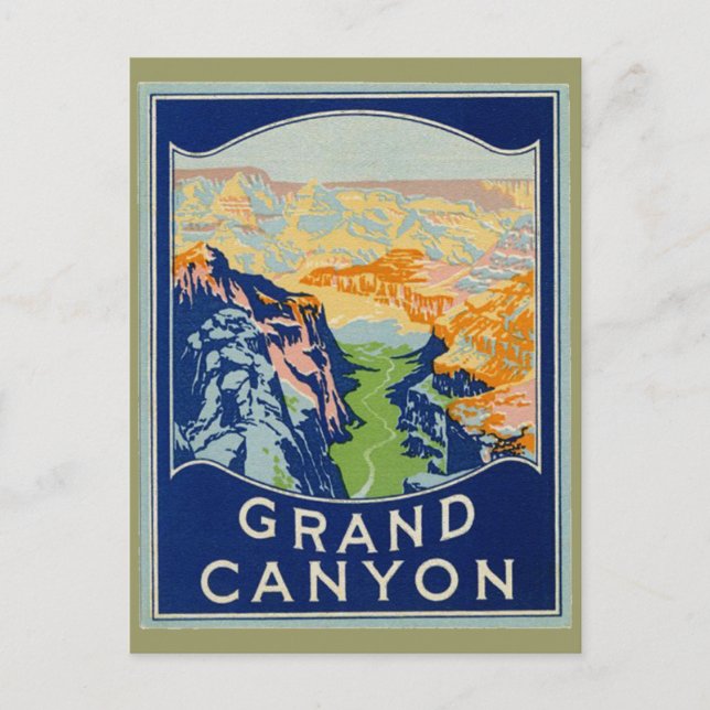 Grand Canyon - Vintage Travel Postcard (Front)