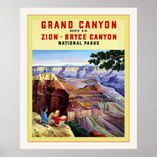 Grand Canyon  ~ Vintage Travel Poster