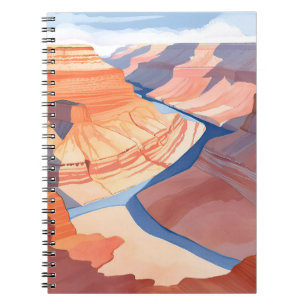 Grand Canyon Watercolor Landscape Painting Notebook