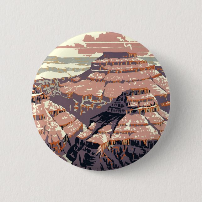 Grand Canyon Western Graphic Art American 2 Inch Round Button (Front)
