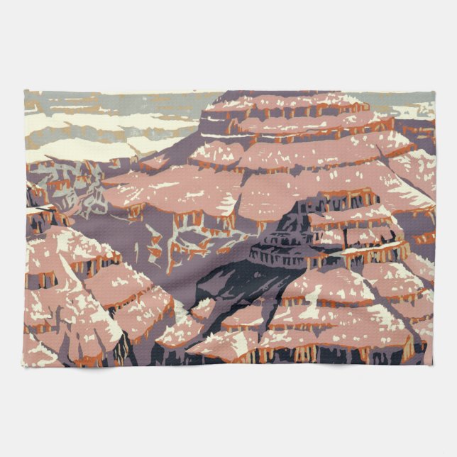 Grand Canyon Western Graphic Art American Kitchen Towel (Horizontal)