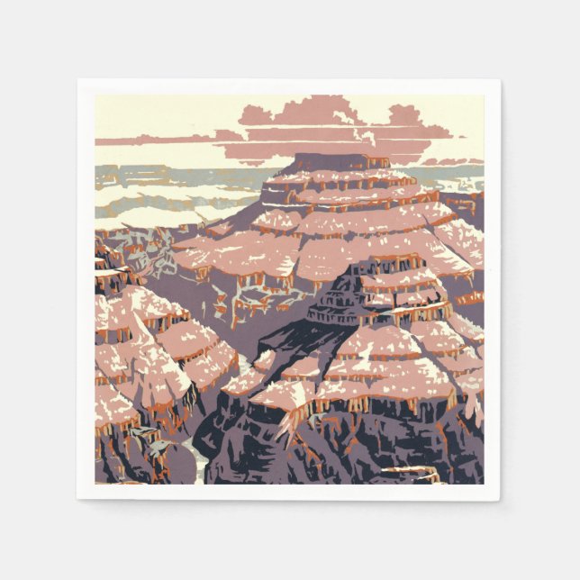 Grand Canyon Western Graphic Art American Napkin (Front)