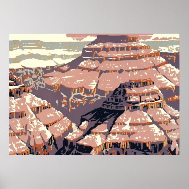Grand Canyon Western Graphic Art American Poster (Front)