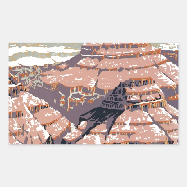 Grand Canyon Western Graphic Art American Sticker (Front)
