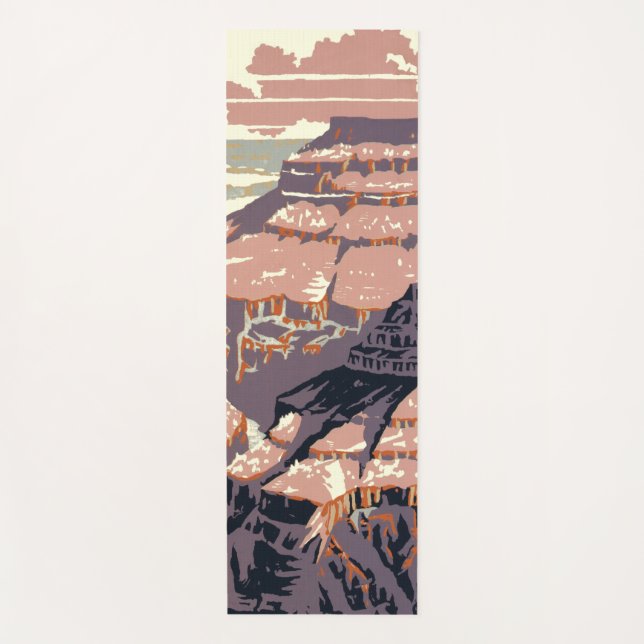 Grand Canyon Western Graphic Art American Yoga Mat (Front)