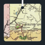 Grand Canyon Zion Ornament<br><div class="desc">It's a vintage,  retro postcard map of Utah and Arizona showing the National Parks -  repurposed as an ornament.</div>