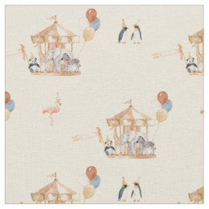 Grand Carousel Carnival merry go round with Animal Fabric