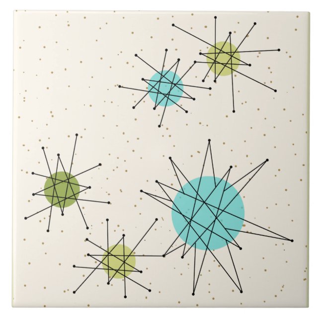 Grand carreau de céramique atomique iconique de (Devant)