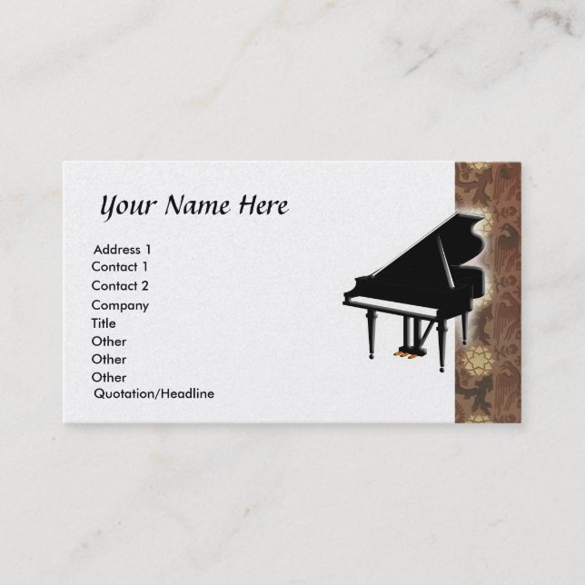 Grand Carte de visite de piano (Devant)