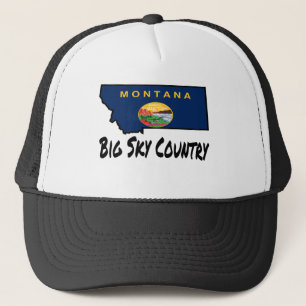 Grand casquette de pays de ciel du Montana