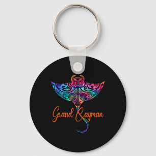 Grand Cayman Islands 2025 Tribal Stingray Family V Keychain