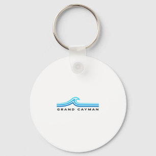 Grand Cayman Islands Waves Vintage Mens Womens Boy Keychain