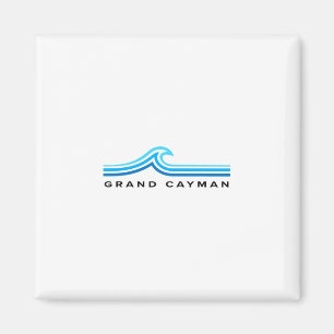 Grand Cayman Islands Waves Vintage Mens Womens Boy Magnet