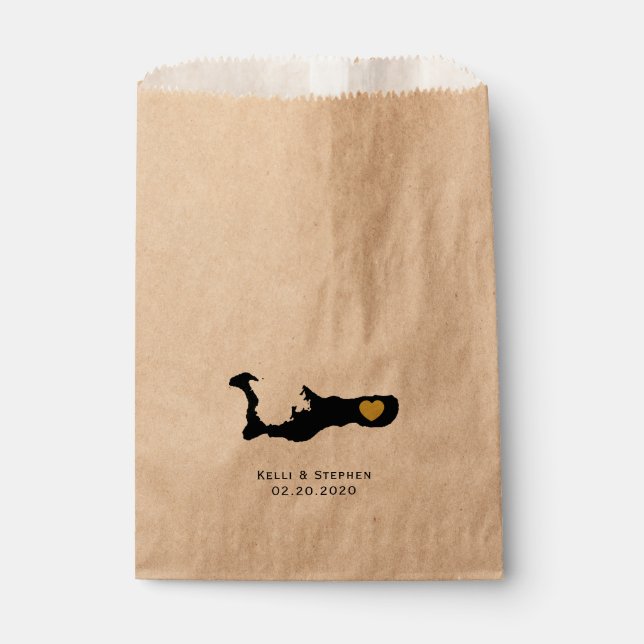Grand Cayman Mariage Faveur Traiter Sacs, Sacs Cad (Devant)