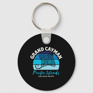 Grand Cayman Pacific Islands Stingray Family Vacat Keychain