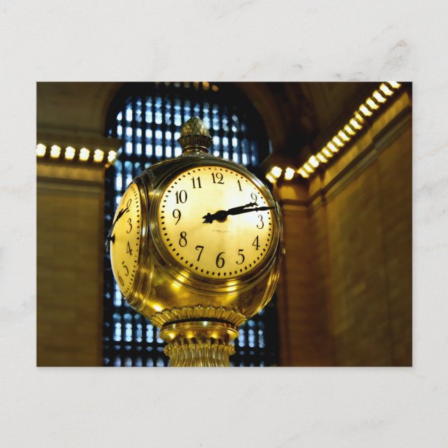 Grand Central Clock Postcard (Front)
