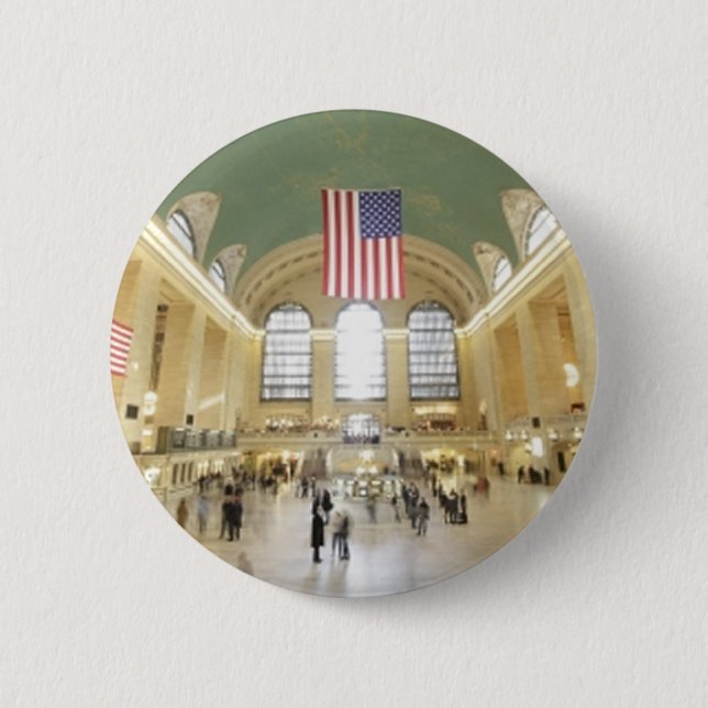 Grand Central Station 2 Inch Round Button (Front)