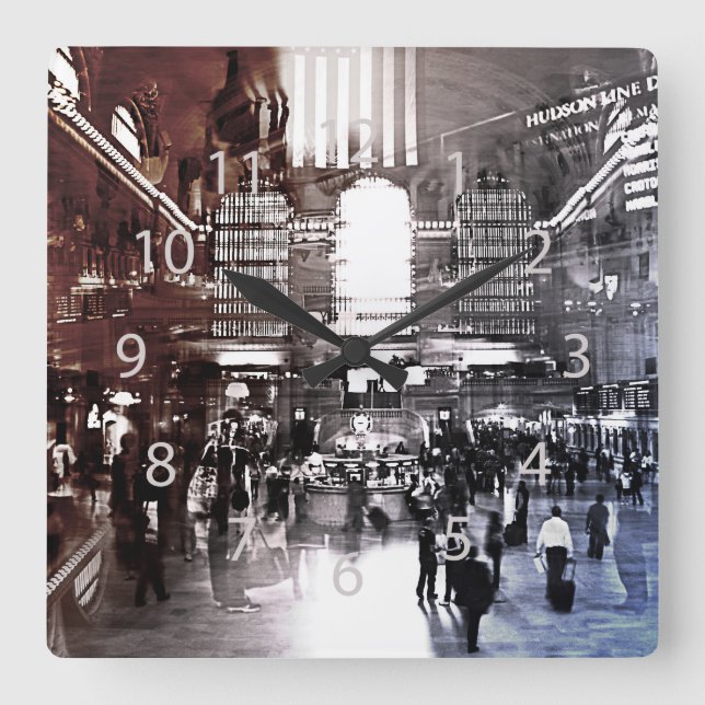 Grand central Station, NYC Square Wall Clock (Front)