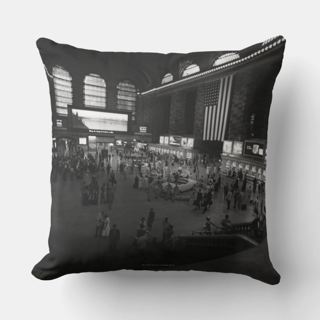 Grand Central Station Throw Pillow (Front)