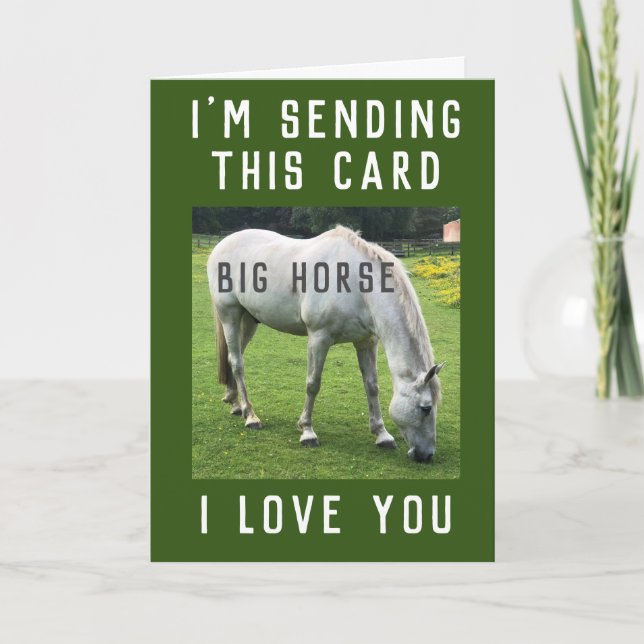 Grand Cheval Je T'Aime Carte (Devant)