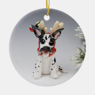 Grand chien Danse ornement de Noël