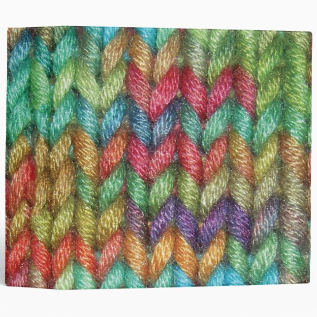 Grand classeur coloré pour la tricoteuse dans (Devant/Côté)