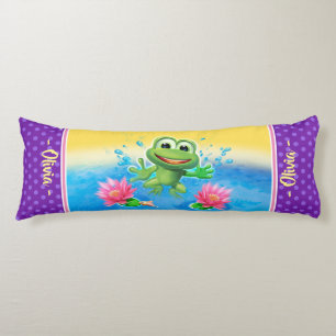 Grand coussin corporel Grenouille à lèvres coutume
