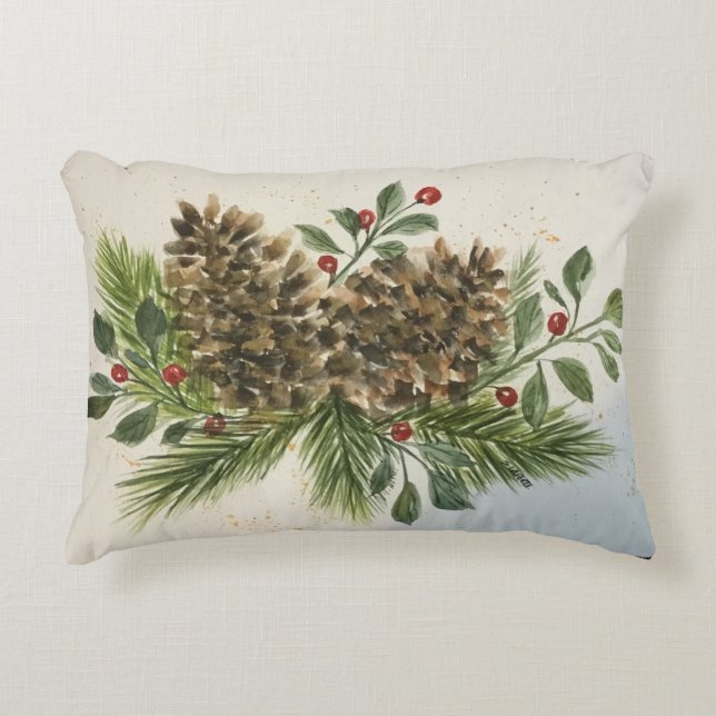 Grand coussin de cône de pin (Devant)